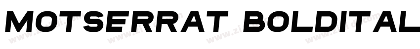 Motserrat BoldItalic字体转换